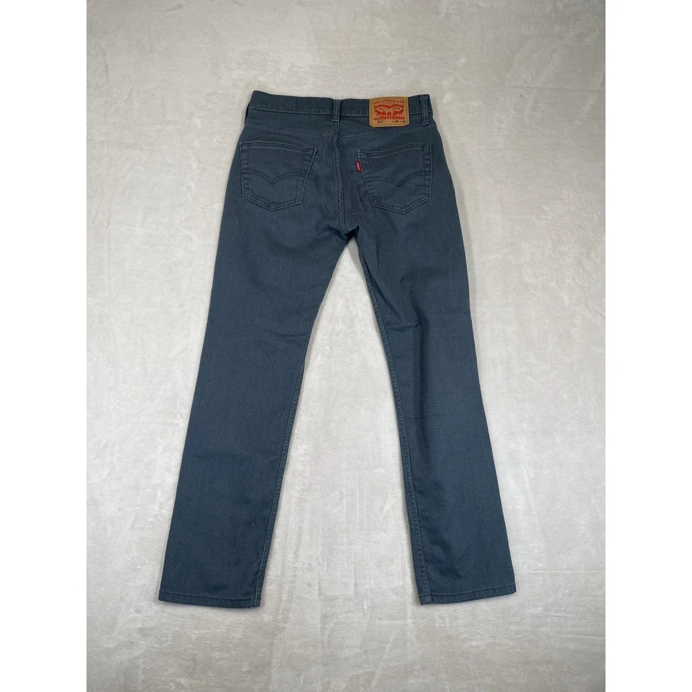 Levis 511 Jeans Mens 29x30 Gray Slim Fit Stretch‎ Straight Leg Denim Pants